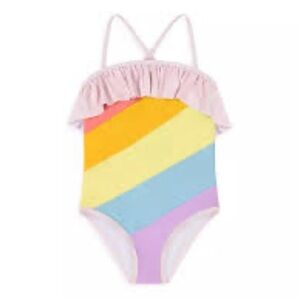 Andy & Evan Little Girl's Rainbow Ruffle One-Piece Swimsuit Size 3T Pink NWT